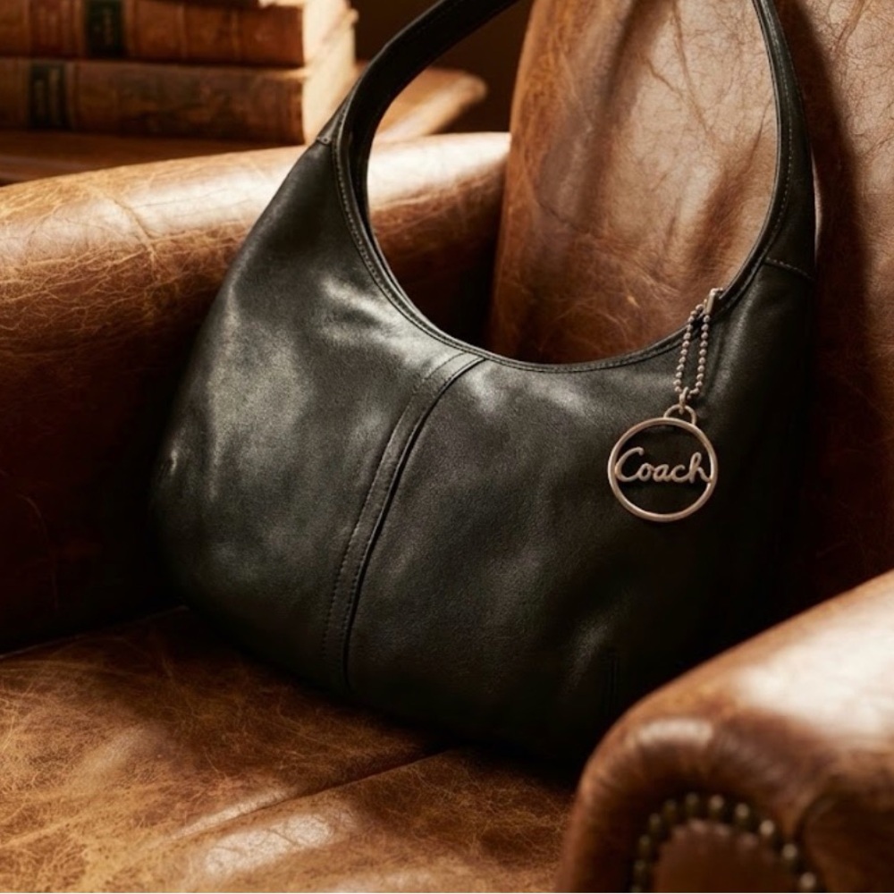 Vintage Coach Black Leather Hobo Bag with Silver Accent✨Priced to sell! - Picture 13 of 13